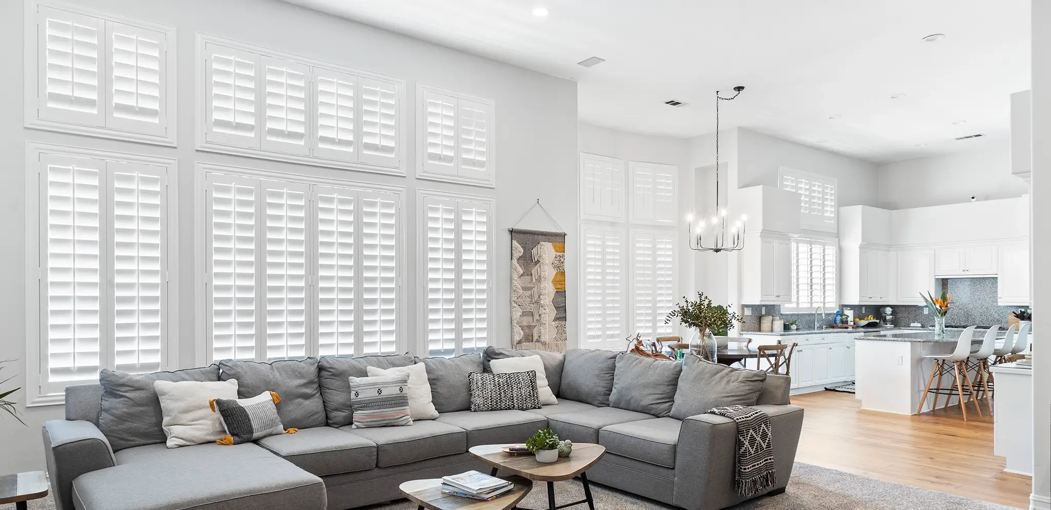 Shutters in a San Diego living room