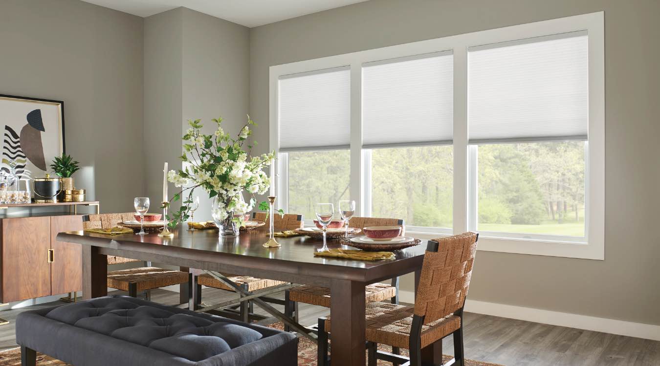 Cell shades in San Diego kitchen