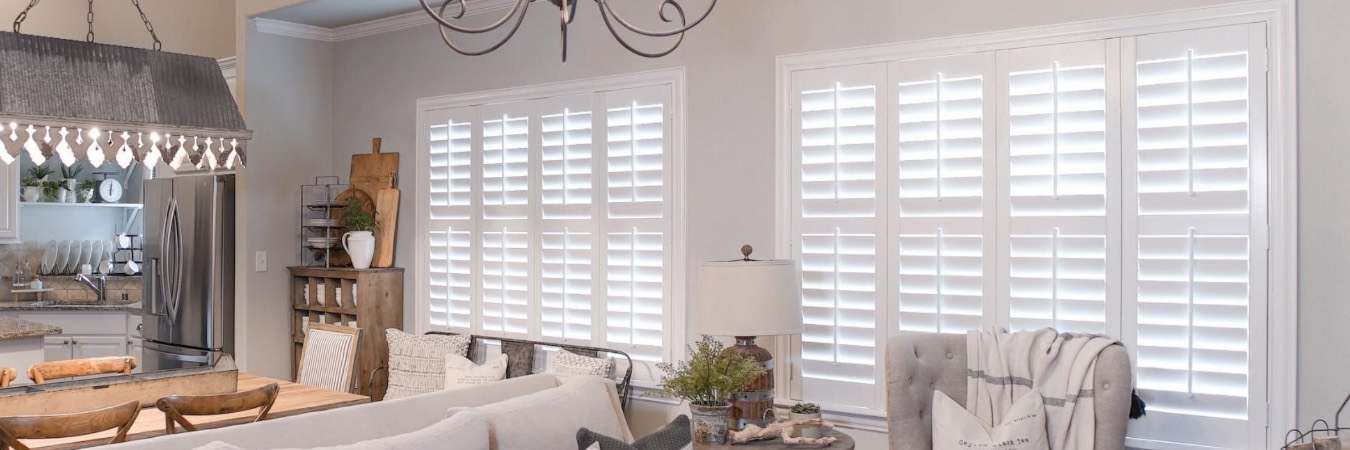 Interior shutters in San Marcos kitchen