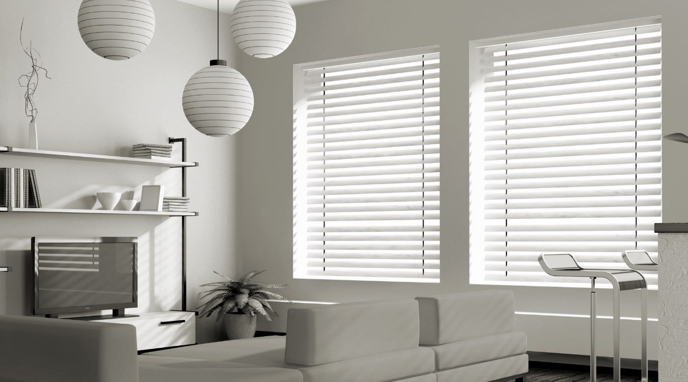 Polywood blinds in dining room