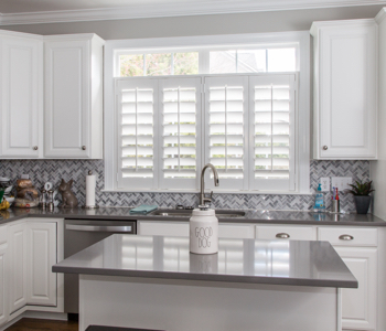 Shutters in San Diego kitchen