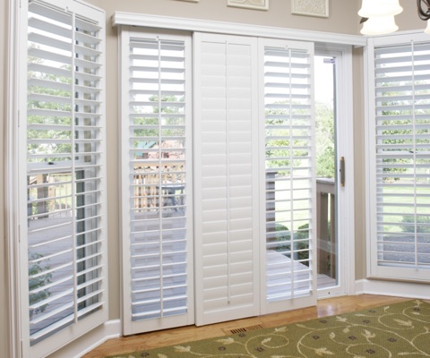 Sliding Glass Door Shutters In San Diego Sunburst Shutters San