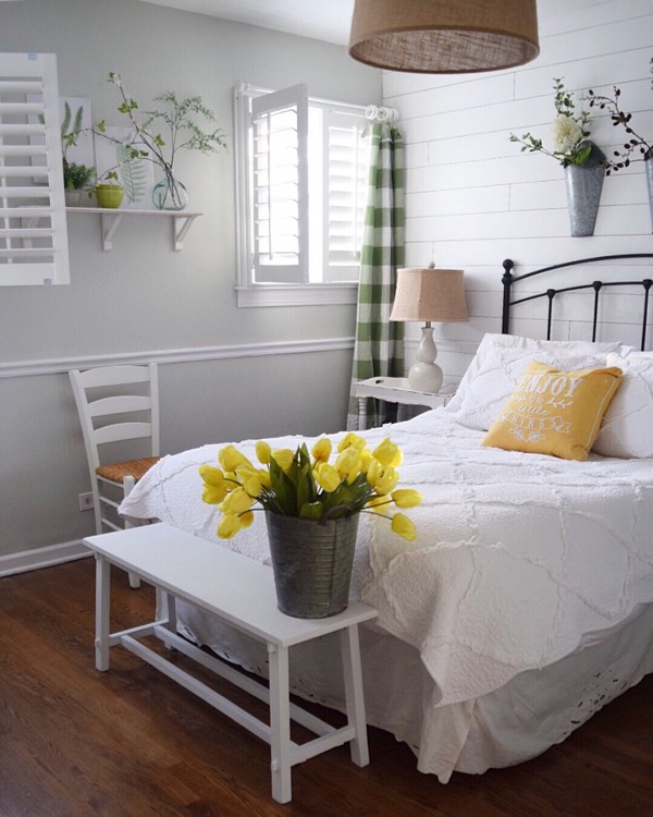 San Diego cottage bedroom shutters