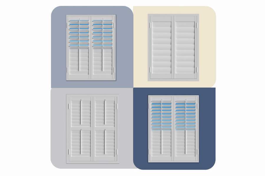 Use the Shutter Designer to see how Polywood shutters look with your San Diego home's wall colors. Four images of Polywood shutters from the Shutter Designer