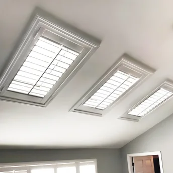 Skylight interior shutters